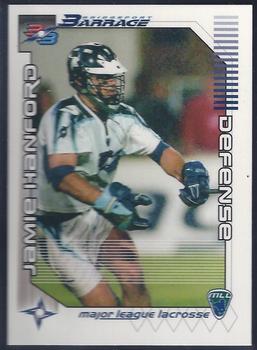 2001 Major League Lacrosse #NNO Jamie Hanford Front